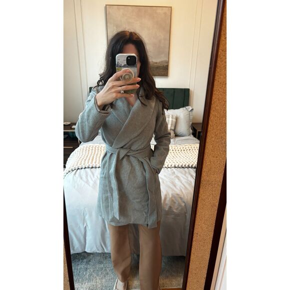 Grey Wool Ann Taylor Coat - Picture 2 of 8